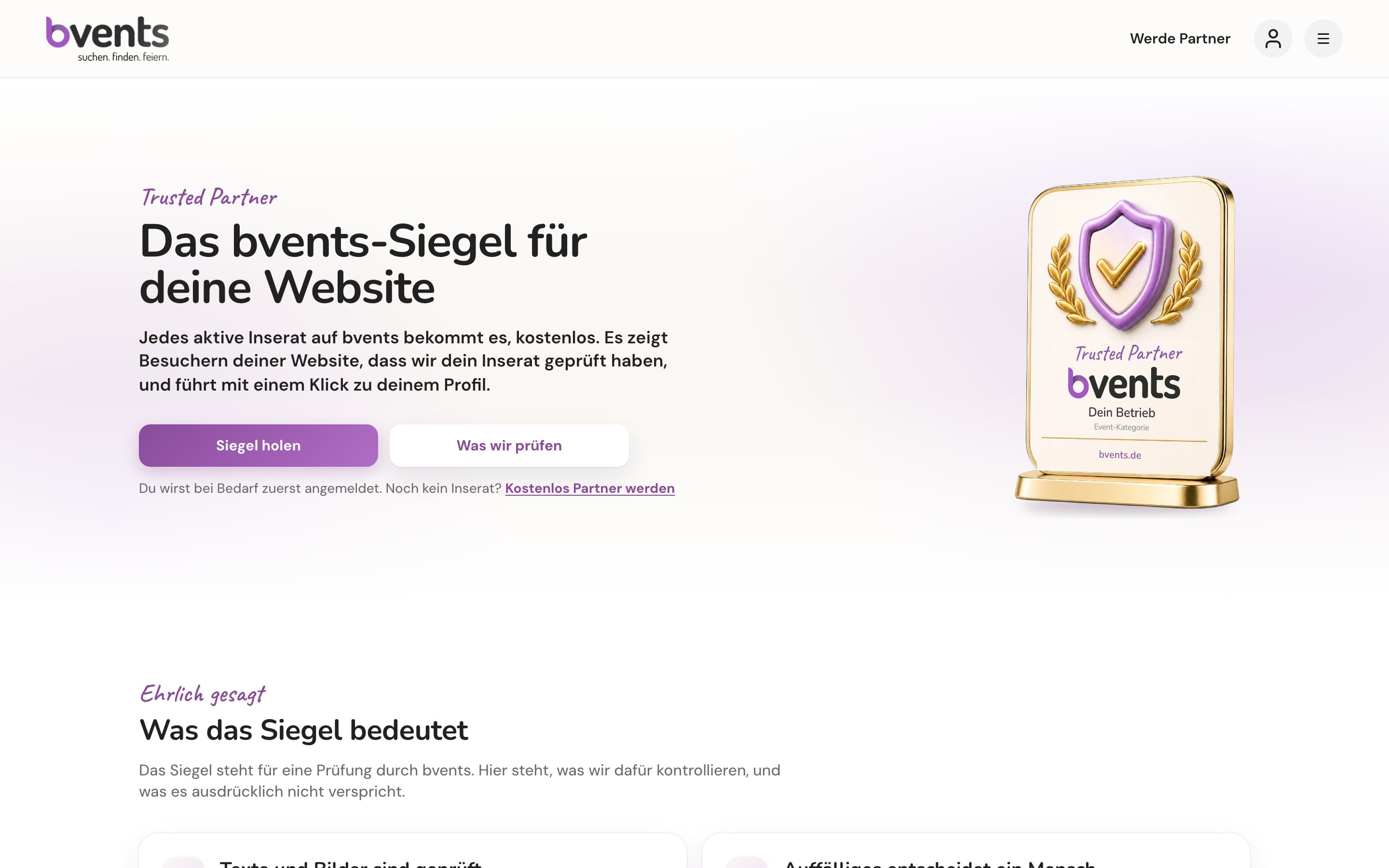 Siegel für Anbieter