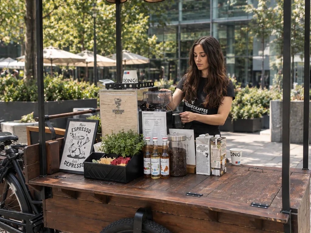 Mobile Kaffeebar mit Barista & Latte Art - Kaffeebike - in Köln - Bild 1