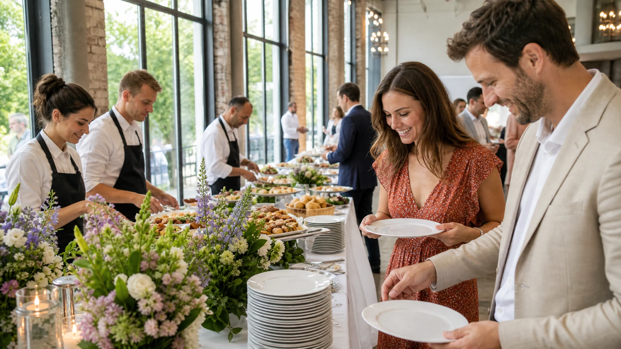 Catering für 100 Personen: So planst du Buffet, Service und Budget ohne Bauchschmerzen