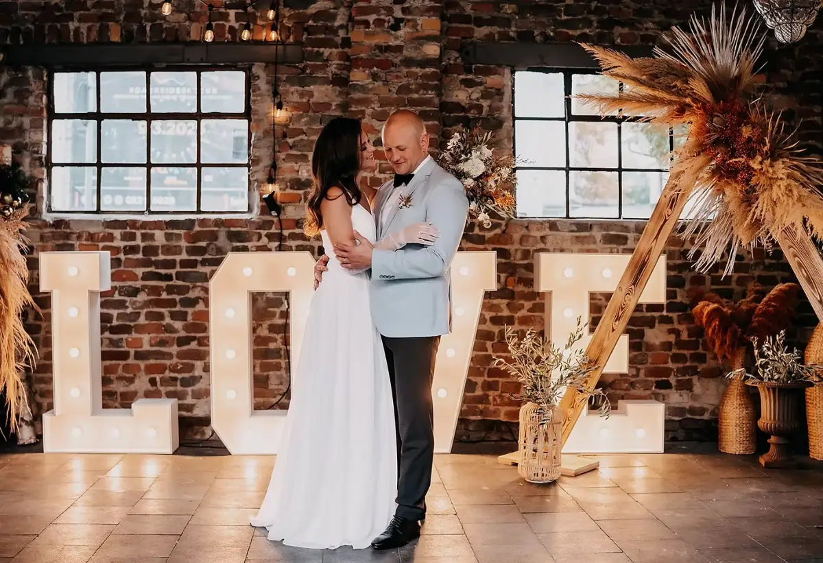 Romantisches Paar Hochzeit Deko