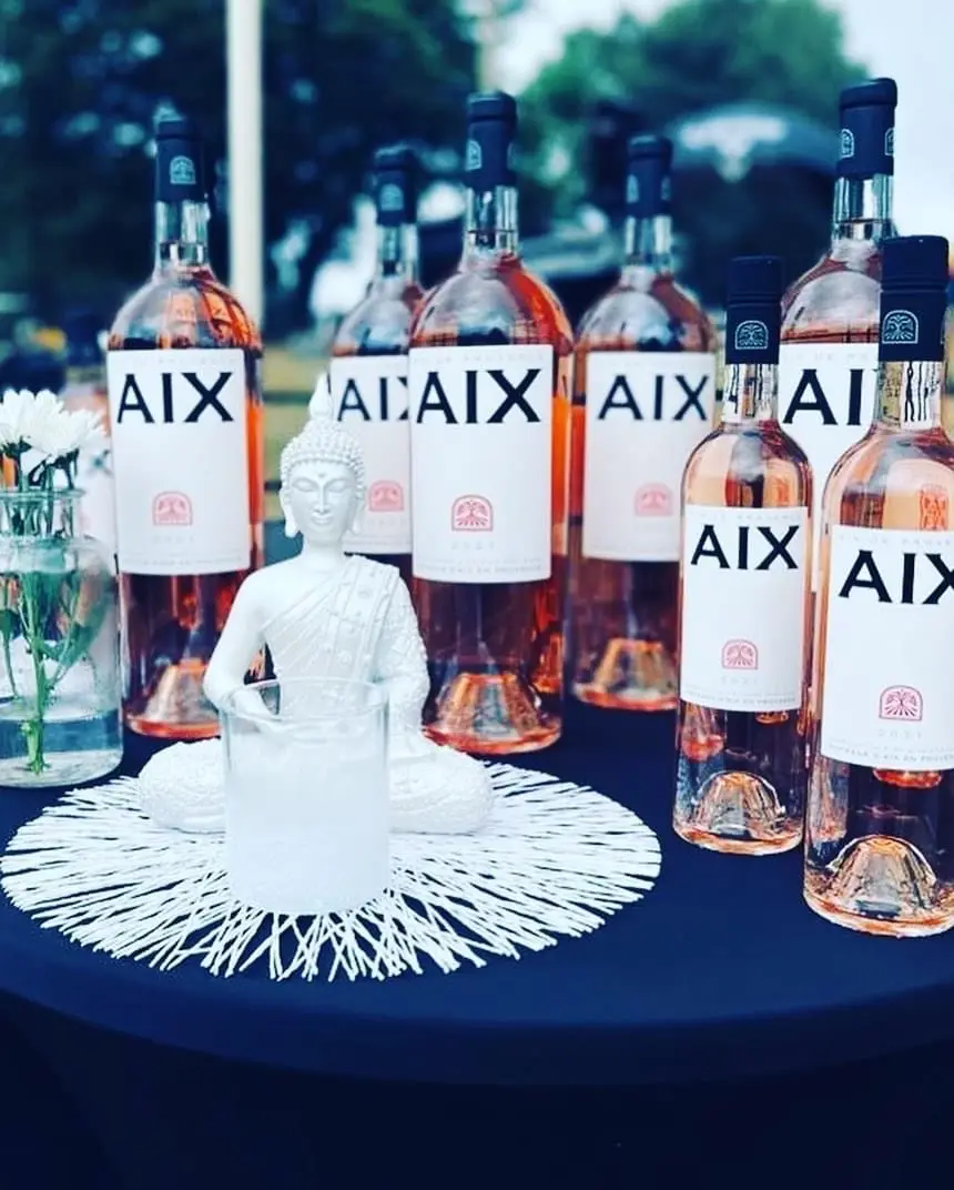 Aix Rose Wein Buddha Glass Deko