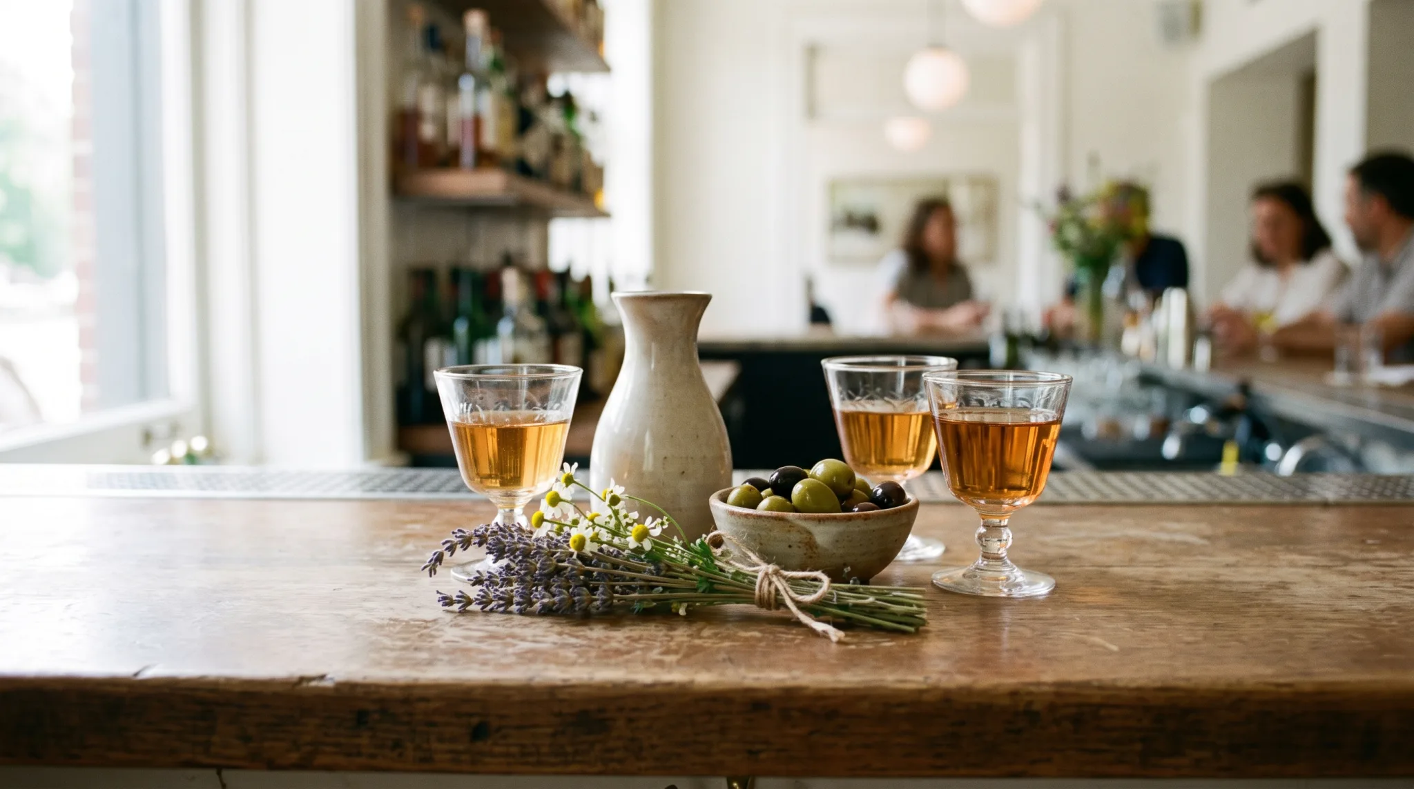 Theke einer gemieteten Bar mit Cocktails bei einem Event in Bonn