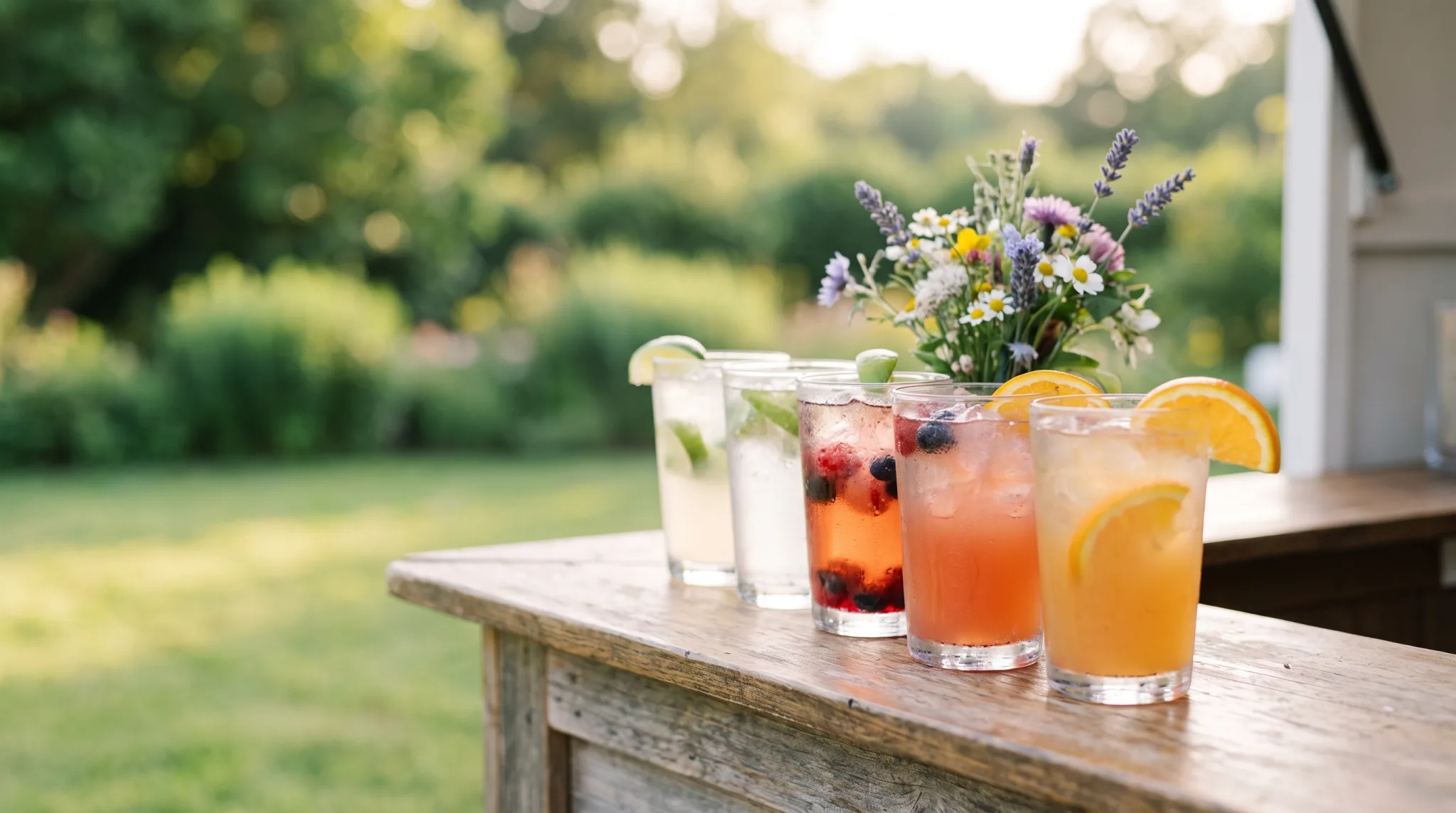 Cocktail-Zutaten und Shaker eines Barkeepers bei einem Event in Bonn
