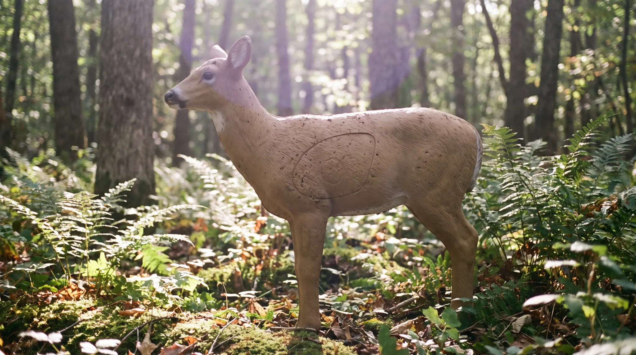 Hände spannen einen Recurvebogen bei einem 3D-Parcours im Rhein-Sieg-Kreis nahe Siegburg