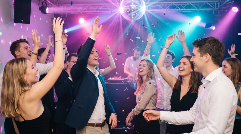 Club in Bonn mit Tanzfläche und Lichtshow für ein exklusives Event