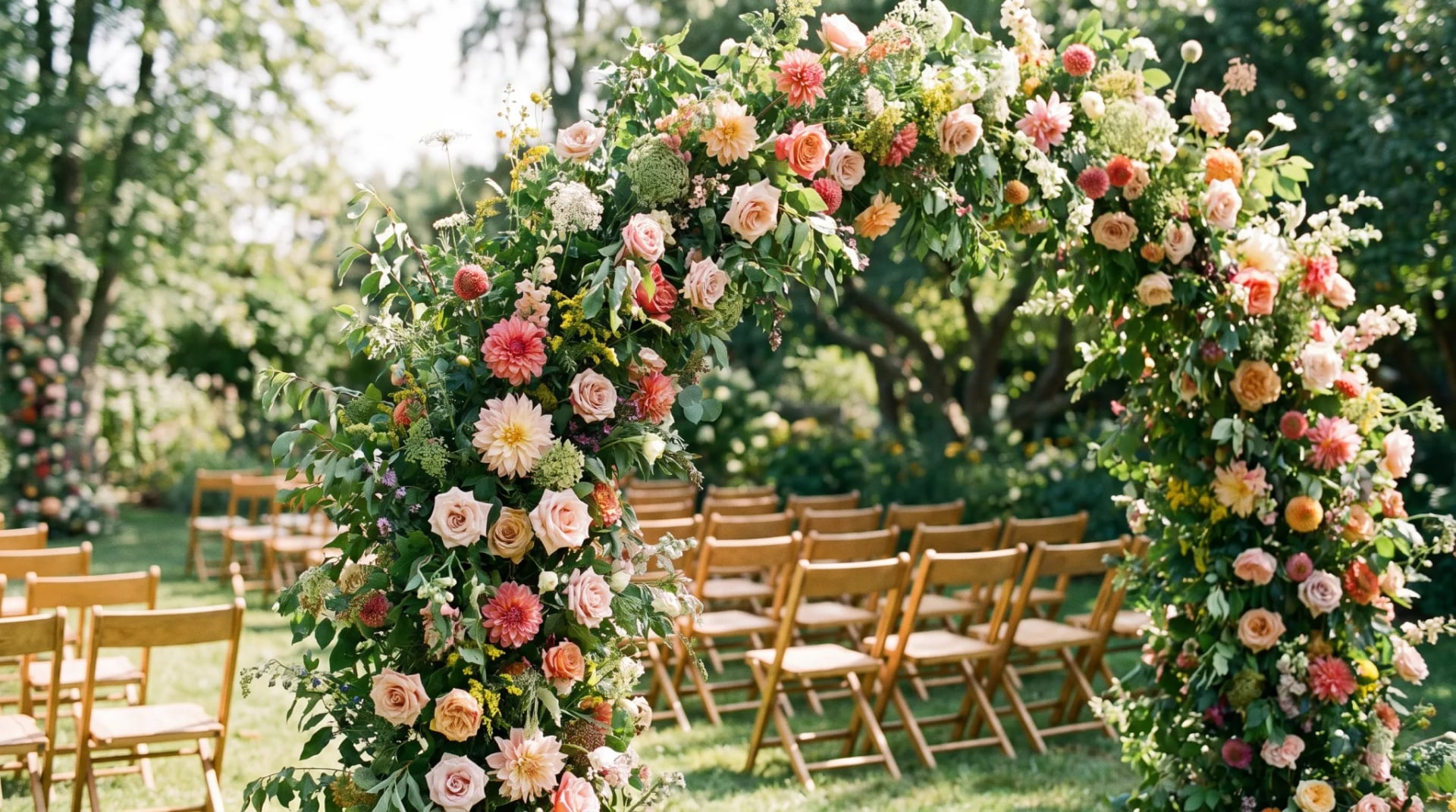 Florist in Bonn arrangiert Brautstrauß für eine Hochzeit
