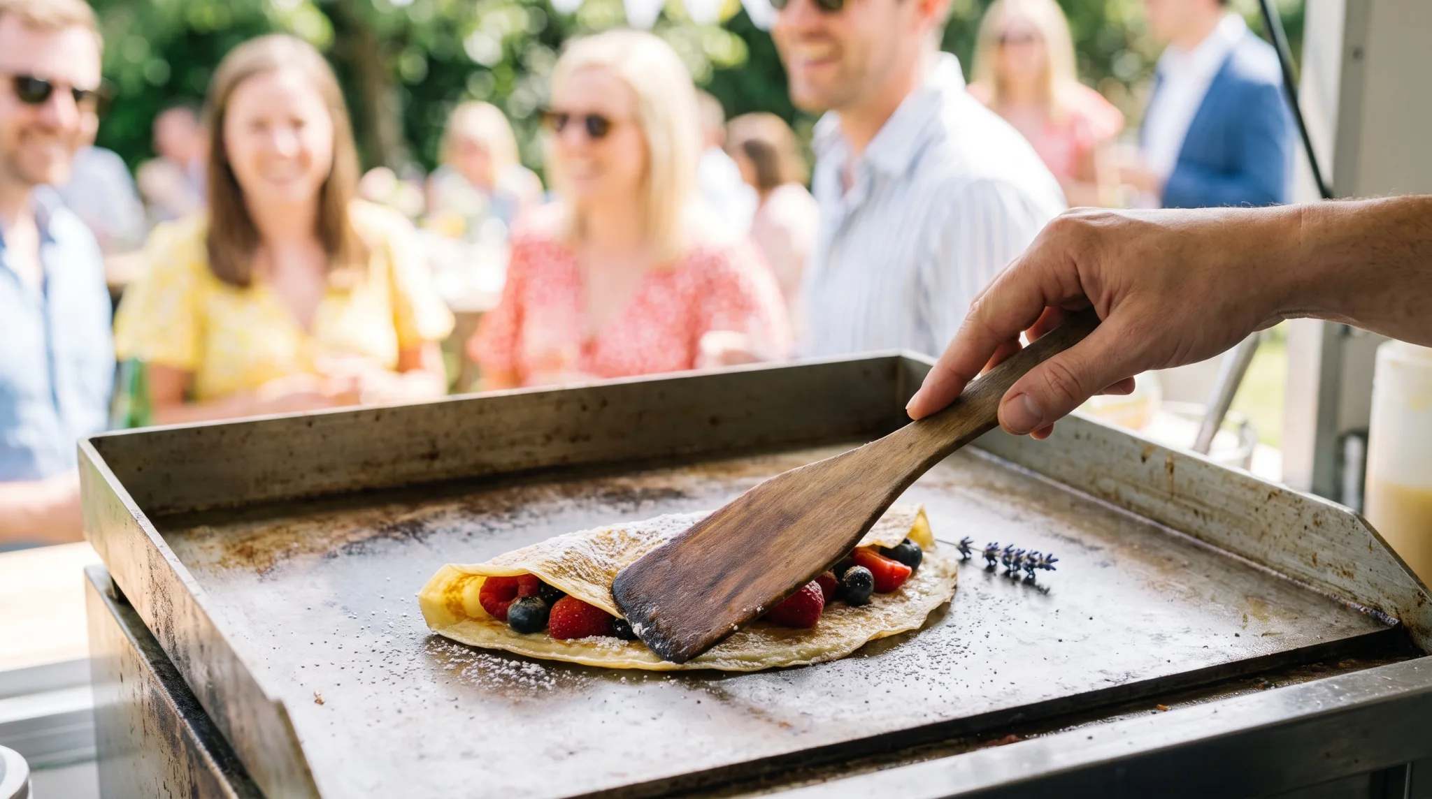 Burger und Streetfood am Ausgabefenster eines Foodtrucks in Bonn