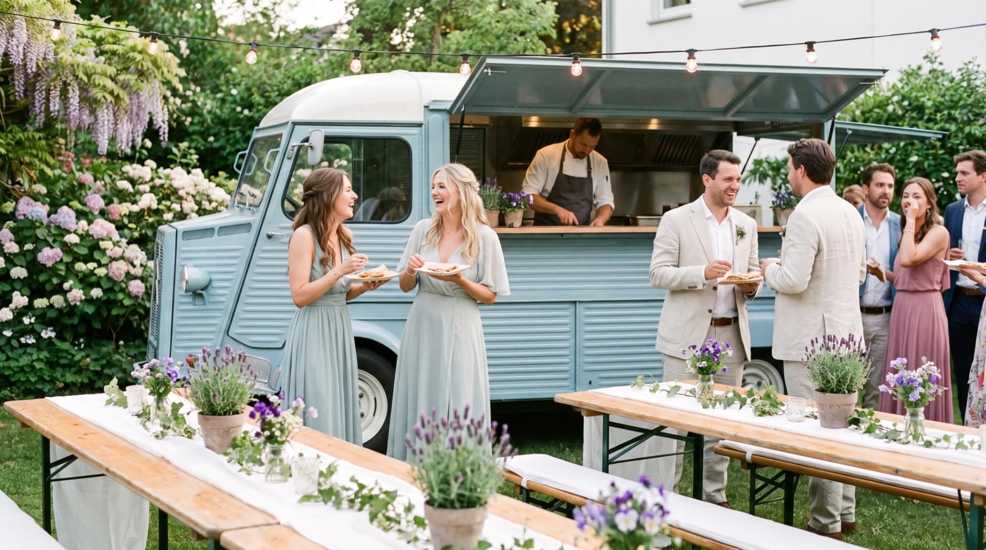 Foodtruck in Bonn serviert Streetfood bei einem Firmenevent