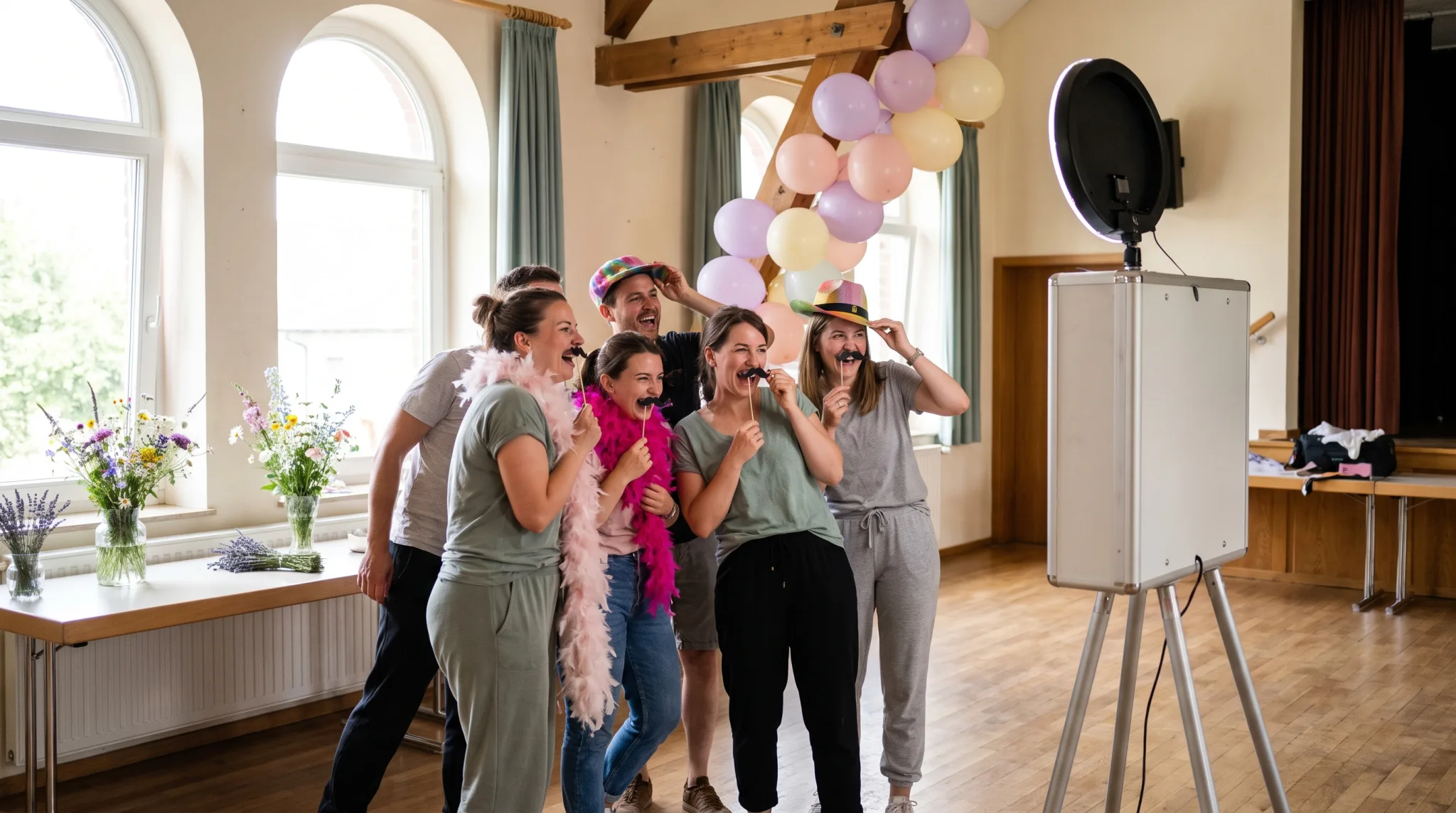 Fotobox mit Gästen bei einem Event in Siegburg