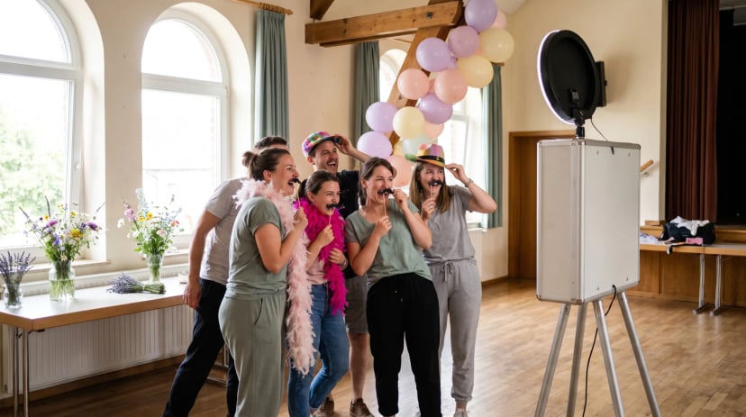 Fotobox mit Gästen bei einem Event in Siegburg