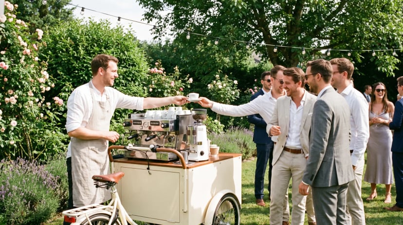 Kaffeebike mit Barista bei einem Event in Bonn