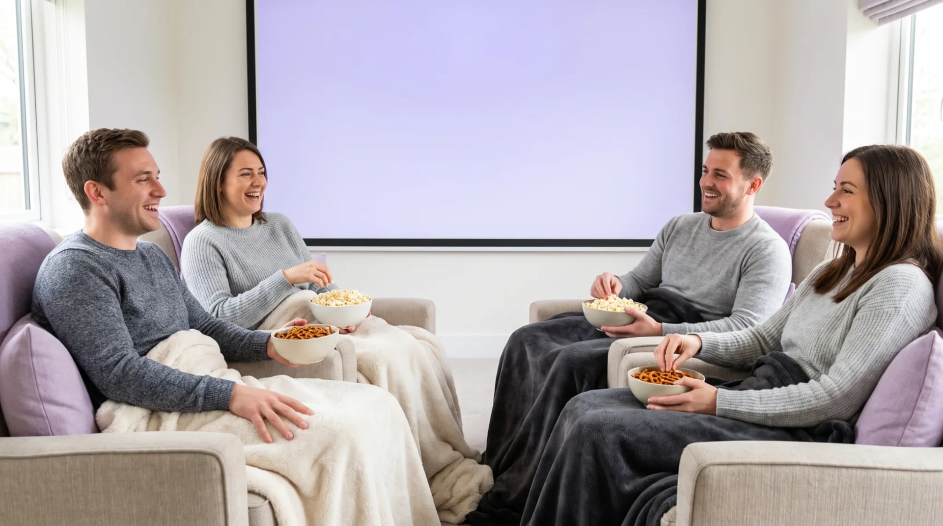 Kinosaal mit großer Leinwand für ein privates Event in Siegburg