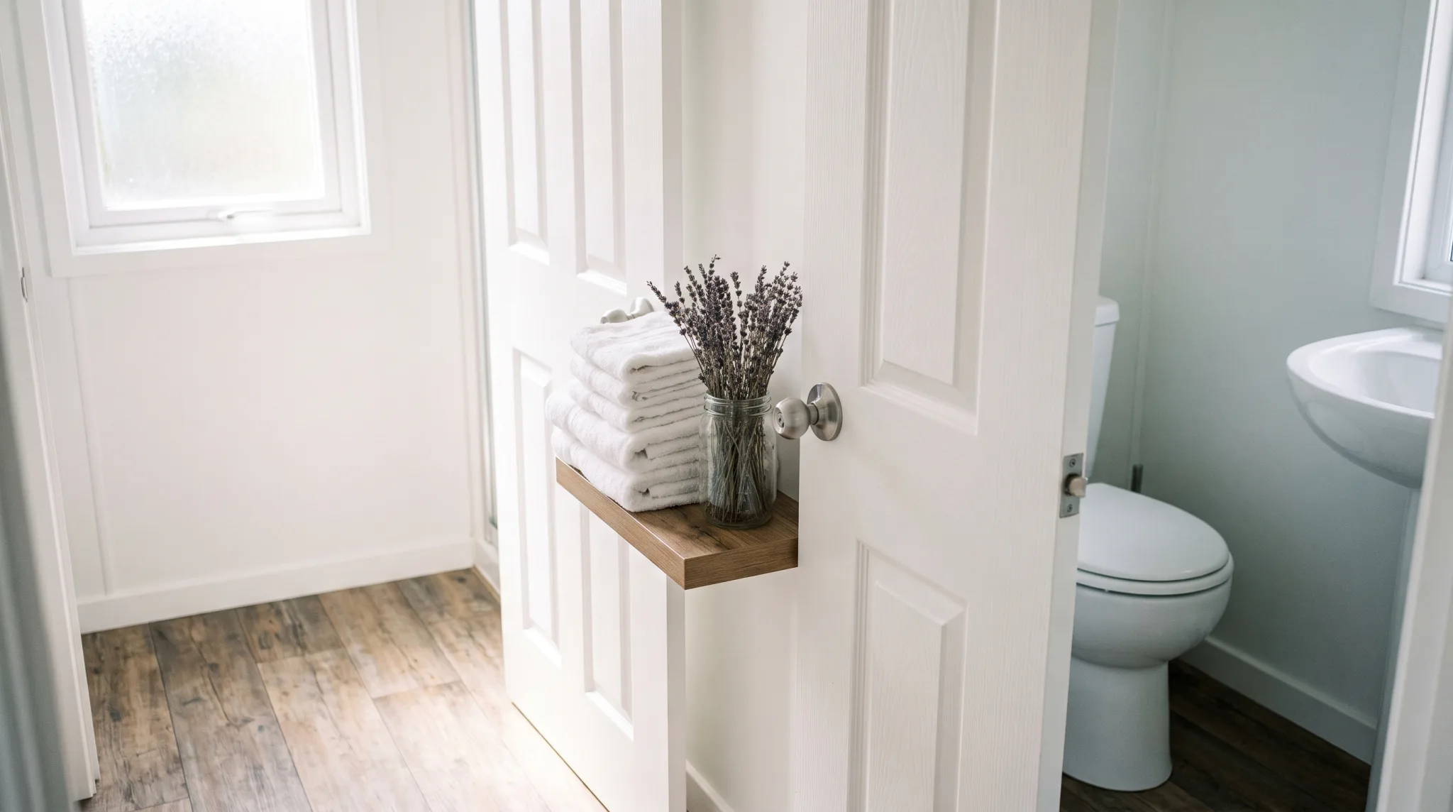 Gepflegtes Innere eines Toilettenwagens mit Waschbecken und Spiegel in Siegburg