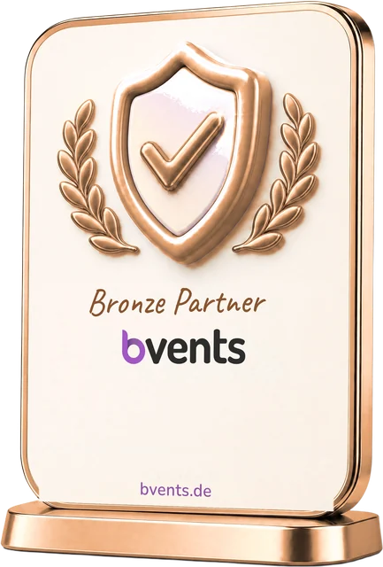 3D-Plakette Bronze Partner bei bvents
